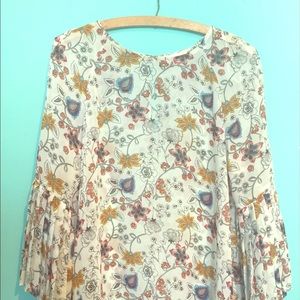 Floral and loose fitting top